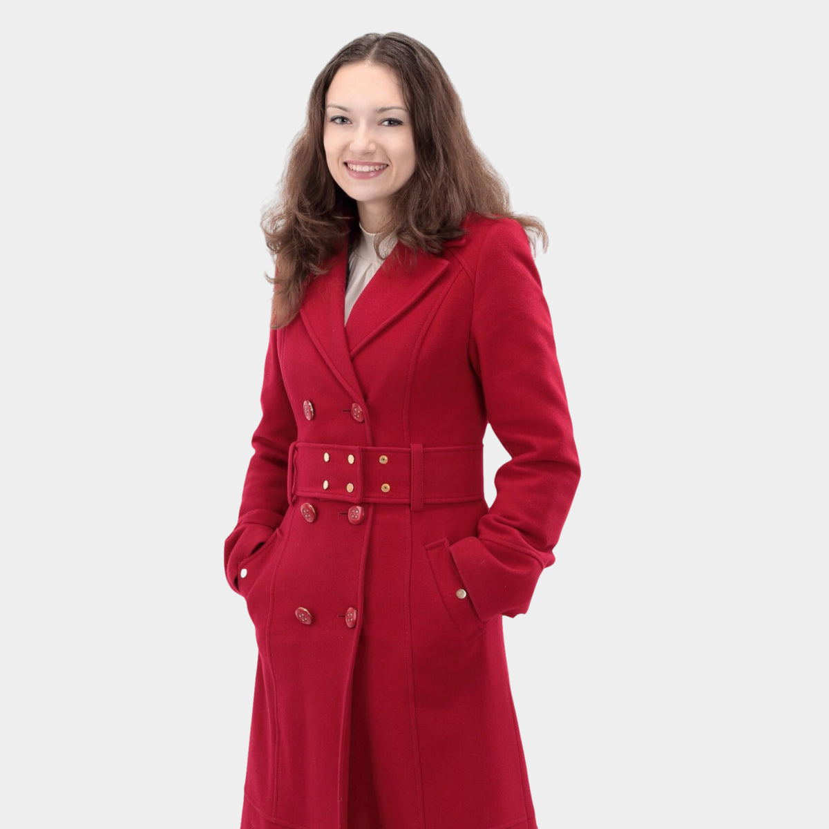 Strahlend rosafarbenes schulterfreies Kleid