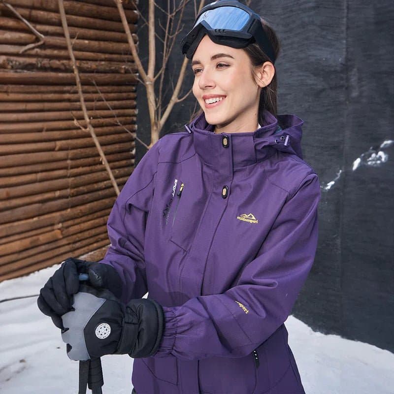 DE-Giacca Invernale 3-in-1 Impermeabile, Foderata in Pile, Completo Due Pezzi, con Cappuccio per Sci e Trekking (Copy)